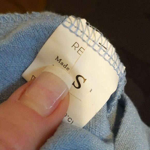 ReoRia NWT cornflower dusty blue 2pc halter top & shorts, linen blend, size S - Picture 9 of 9